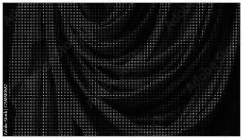 Flowing curtain pattern white dots for soft overlay.