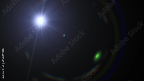 Cooke Varotal 20-100mm Cosmic Lens Flare Overlay - Dark Background Stock Video