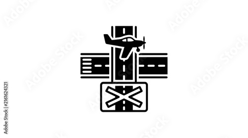 Airport Runway Intersection Icon