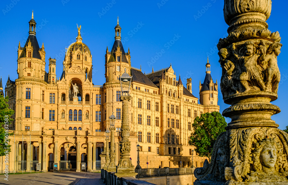 Obraz premium historic buildings at the old town of Schwerin - Germany