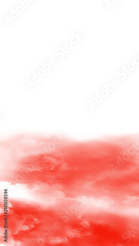 Fotografie Abstract red smoke wave with dark negative space, fiery atmospheric texture, dra