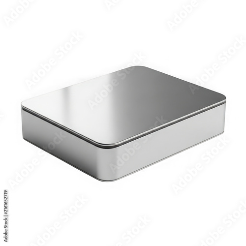 Modern gray metal shelf with shadow