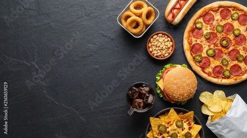Fast Food Feast Overhead Shot