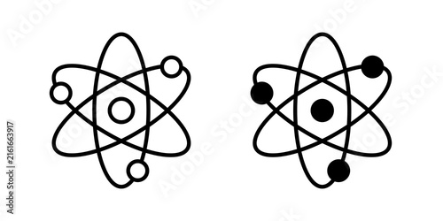 Canvastavla Atom icon vector pictograms group
