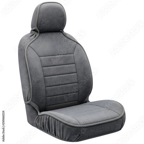 Gray textured car seat cover on bench seat