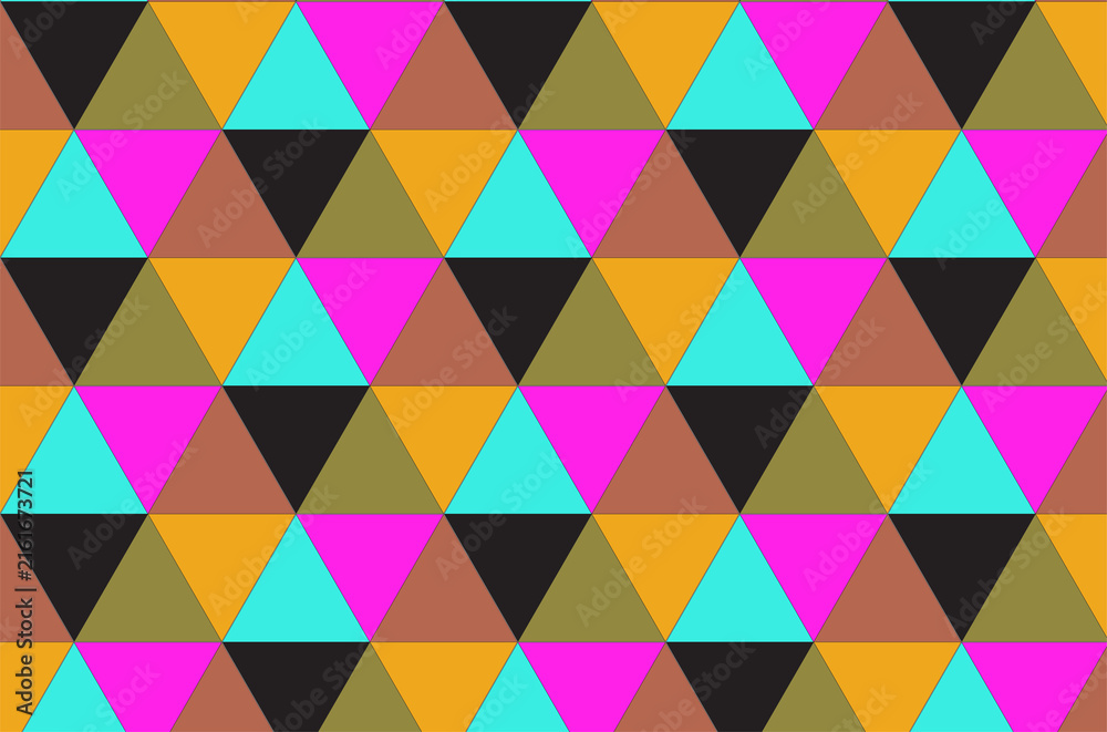 Obraz premium Seamless Abstract Geometric Triangle Pattern Background with Modern Repeating Shapes and Decorative Vector Design for Wallpaper and Surface Texture