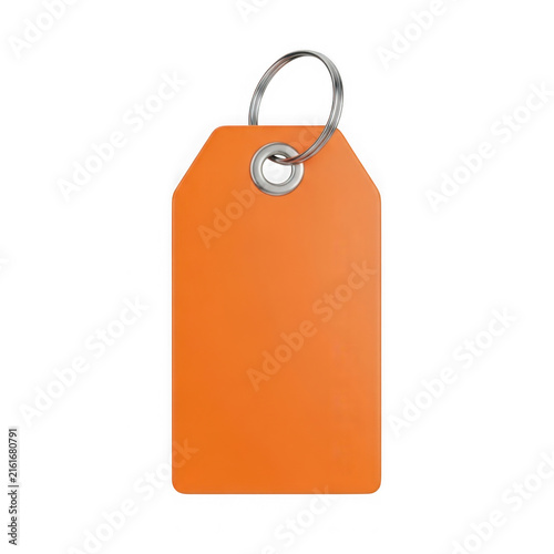 Orange paper bag with blue handle illustration vector