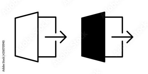 Bild auf Leinwand Exit icon flat clipart series