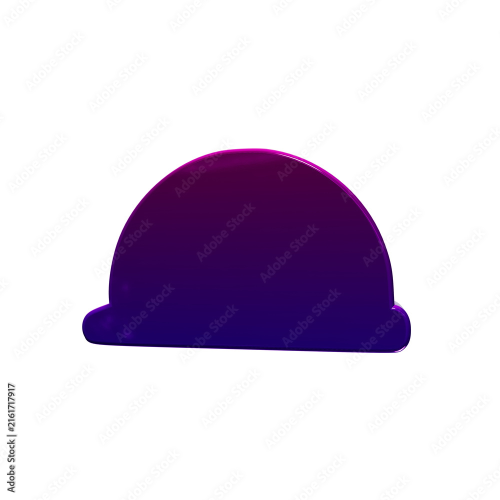 Fototapeta premium Purple gradient hard hat icon isolated on transparent background
