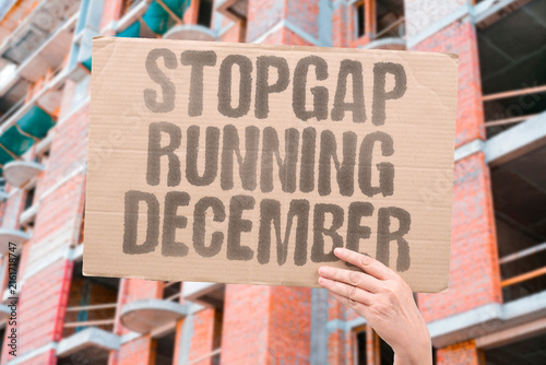 Quadro su tela "Stopgap Running December" Funding bill extends through month