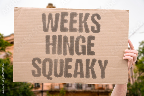 Cuadro en lienzo "Weeks Hinge Squeaky" Door noise persists