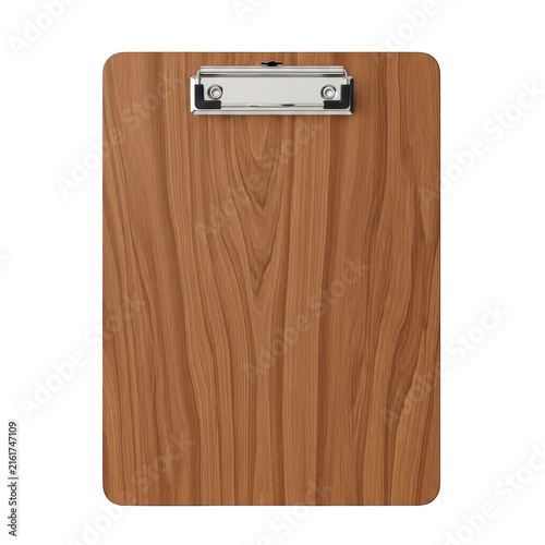 Wooden Clipboard isolated on transparent background