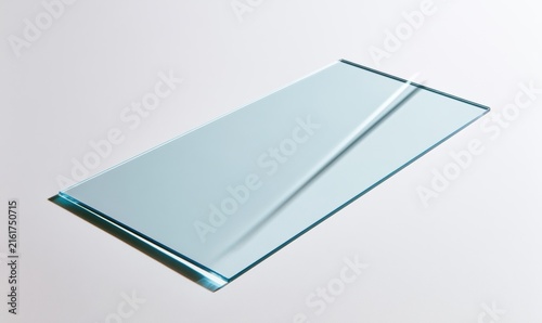 Obraz na płótnie Glass panel isolated on light gray background