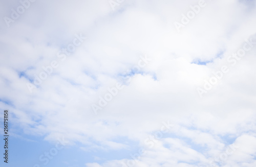 Photography Clear blue sky with scattered white clouds