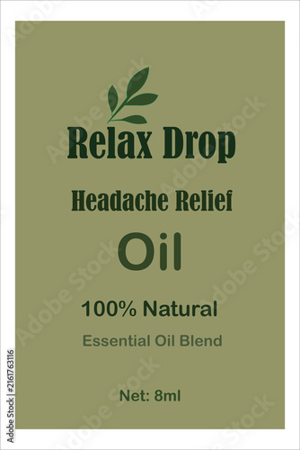 Body lotion label design illustation