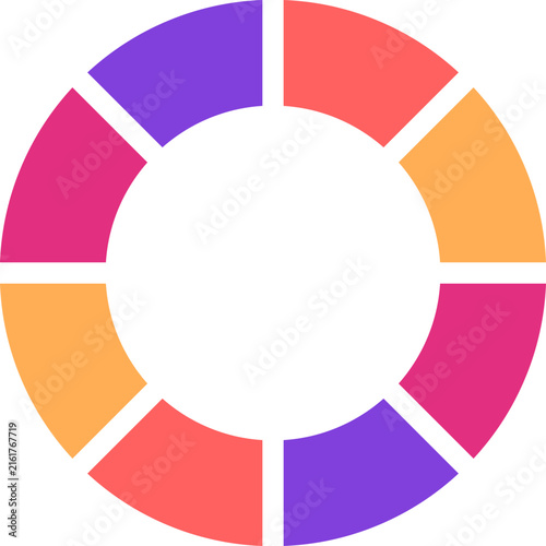 Colorful Circular Segmented Infographic Design
