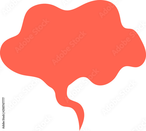 Abstract Wiggly Speech Bubble Shape