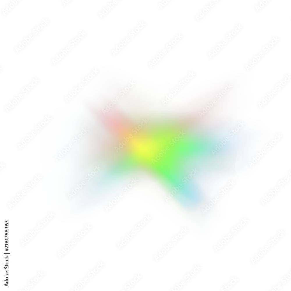 Fototapeta premium Rainbow light prism effect, transparent background. Hologram reflection, crystal flare leak shadow overlay.
