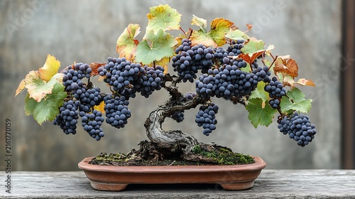 Bonsai grapevine still life
