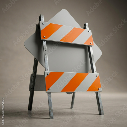 Under Construction Road Closed Sign for Traffic Safety and Detour Guidance