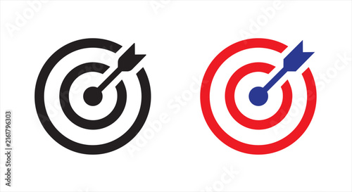Canvas Print target arrow icon vector dartboard bullseye goal accuracy business strategy for success focus marketing element