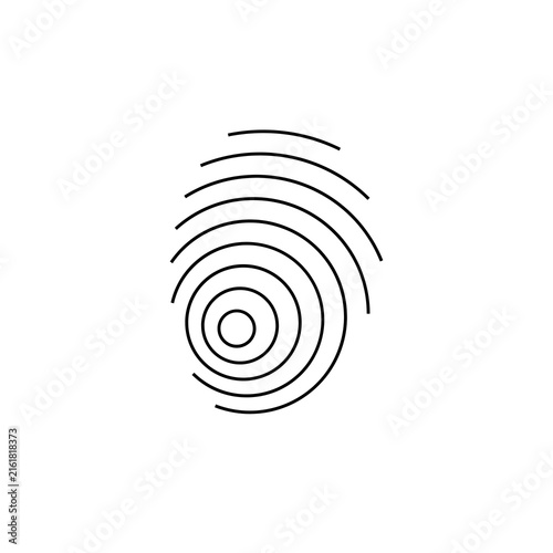 Obraz na płótnie vector illustration of a fingerprint