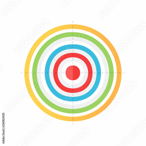 Flat Concentric Circle Vector