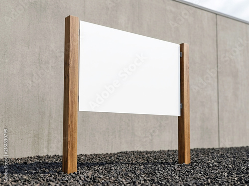 Commercial Advertising Banner for Property Lease or Sale with Copy Space Blank Billboard 
