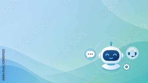 Chatbot concept showing a virtual assistant bot providing online customer service and technical support with ai