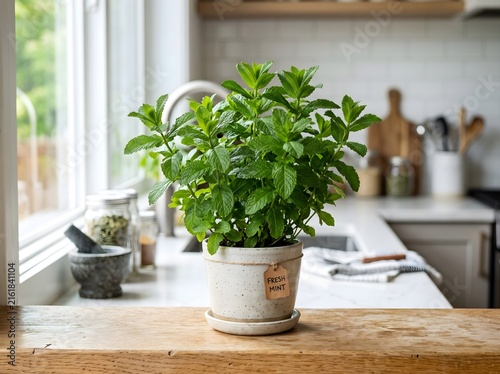 herbs in pots