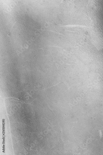 Foto Grey leather texture vertical background with natural grain and copy space