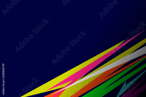 Abstract Dynamic Colorful Sharp Line Geometric Background with Copy Space
