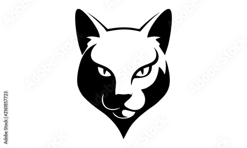 Head's cat vector logo icon 