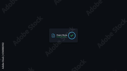 File Download Progress UI Sequence on Dark Background