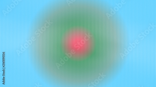 Vibrant blue gradient background with vertical lines and central red highlights.