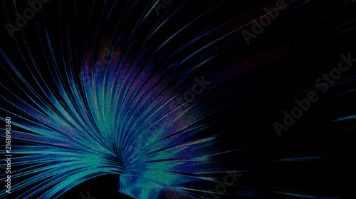 Striking blue and purple abstract fan pattern, ideal for modern graphic design backgrounds.