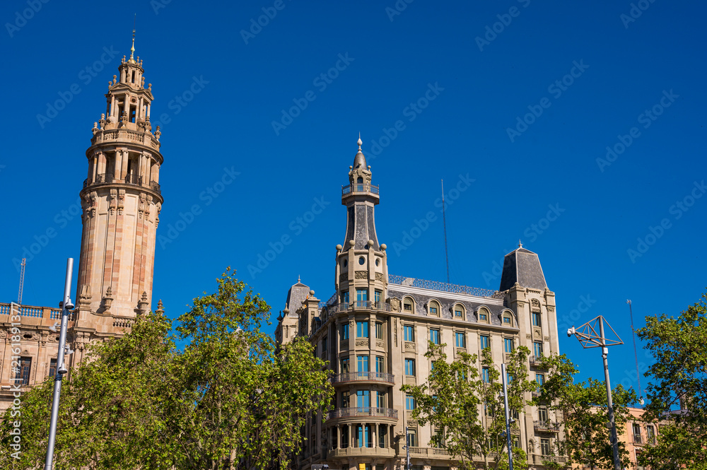 Fototapeta premium Famous Central Post Office Building in the City of Barcelona, Spain