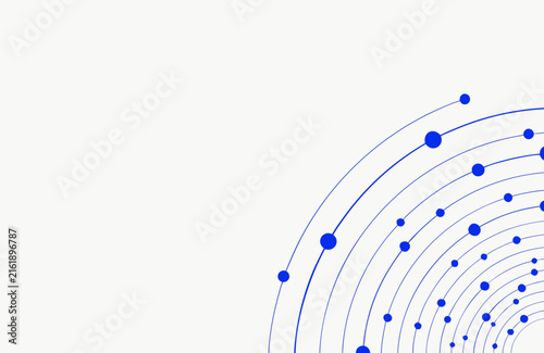 Photography Connections Abstract Design with Blue Lines and Dots