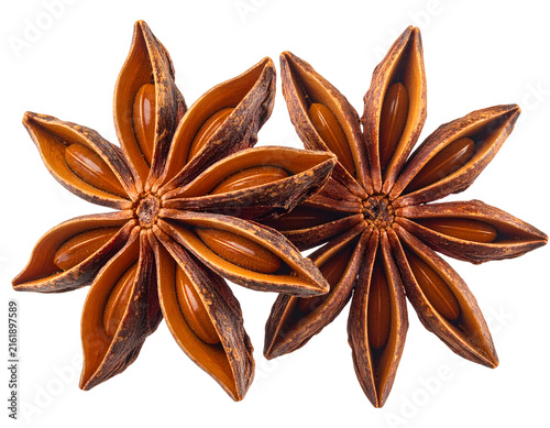 Star anise isolated on transparent background