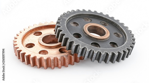 Rusty Iron Cogs on Industrial Steel Gear Wheels with Mechanical System