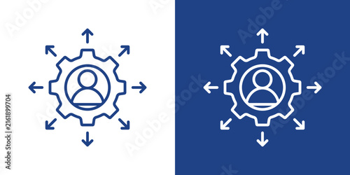 Foto Team Capacity Blue And White Icon Style Collection