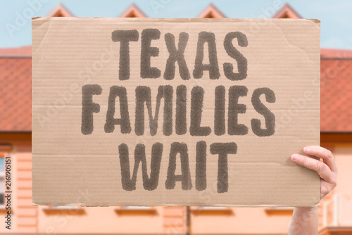 Obraz na plátně "texas families wait" The southern households anxiously await a final decision from the high bench