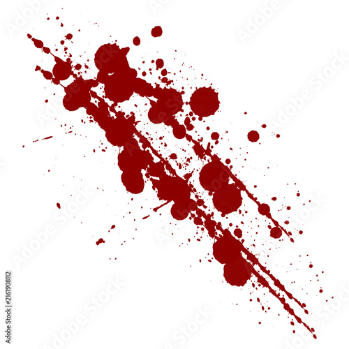 Blood splash, blood spot, blood spray