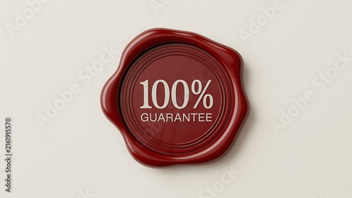 100 percent guarantee seal representing quality assurance and customer trust