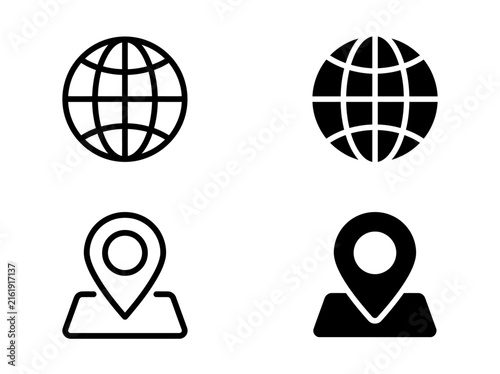 Global travel and tourism concept with world map and famous landmarks