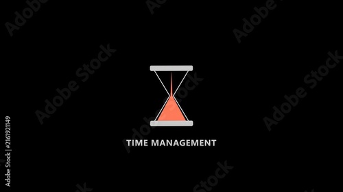 Minimal animated hourglass icon representing time management, financial planning, deadlines, productivity and business scheduling.