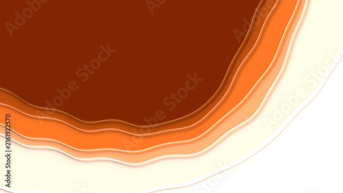 Canvas Print 3D Render A sophisticated and abstract composition featuring layered paper cut s