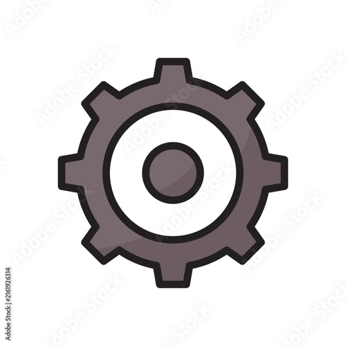 Gear Line Color Icon