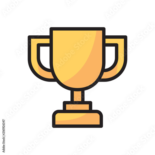 Trophy Line Color Icon