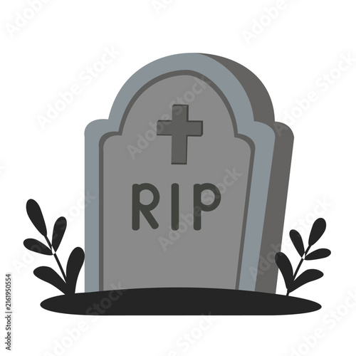 Halloween tombstone with RIP lettering